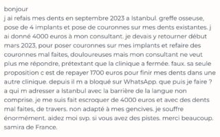 témoignage implant dentaire turquie